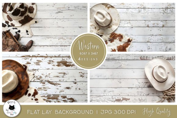 Authentic Style: Western Cowboy Flat Lay Backgrounds