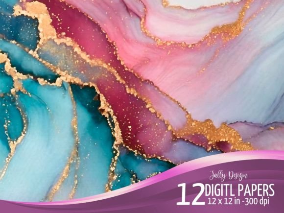 Blue and Pink Alcohol Ink Backgrounds: A Designer's Guide
