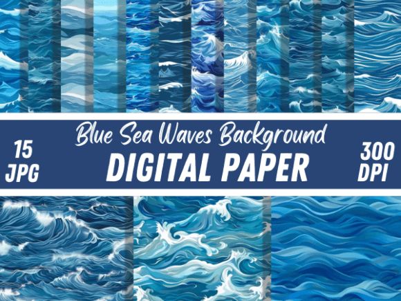 Blue Sea Waves Digital Paper Backgrounds: A Design Deep Dive