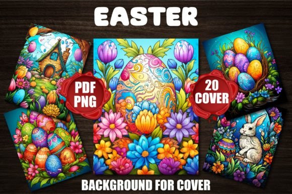 Enchanting Easter Backgrounds for Covers and Book Designs