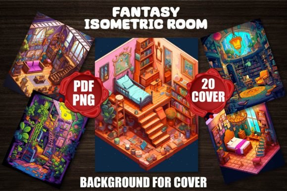 Enchanting Fantasy Isometric Room Backgrounds