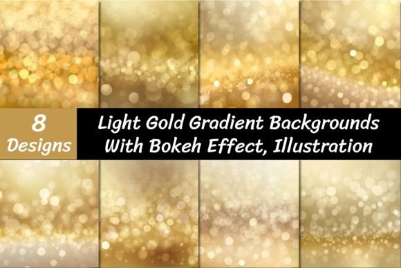 Gold Gradient Backgrounds with Bokeh: Your Design Secret Weapon