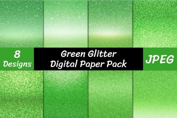Green Glitter Texture Backgrounds: Sparkle for Your Designs
