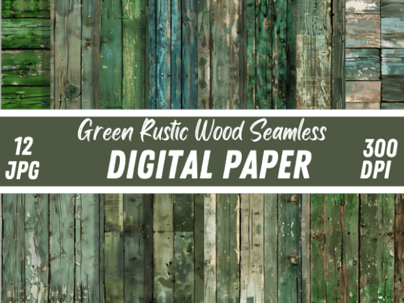 Green Rustic Wood Distressed Backgrounds: A Design Asset