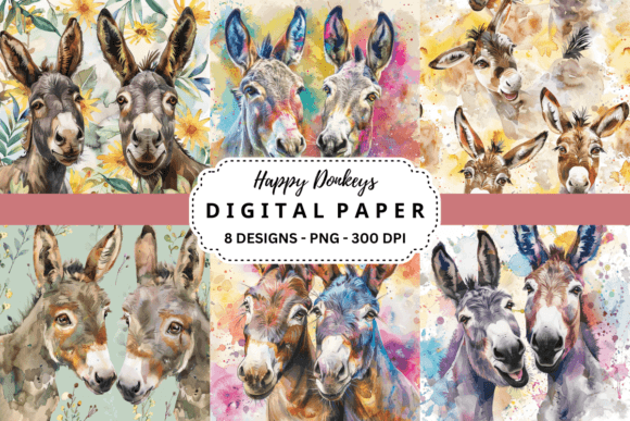 Happy Donkeys Backgrounds: A Whimsical Collection for Your Creative Toolkit