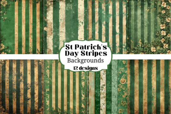 Infuse Festive Energy with 12 St Patrick's Day Stripes Backgrounds