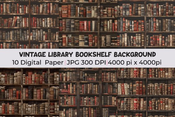 Library Bookshelf Backgrounds: Infusing Your Designs with Intellectual Color