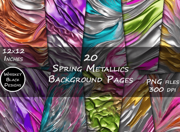 Neon Spring Metallic Madness: Dynamic Digital Backgrounds