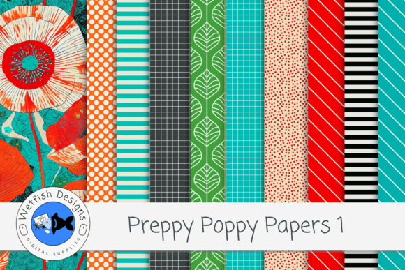 Preppy Poppy Digital Paper Backgrounds 1: A Design Deep Dive