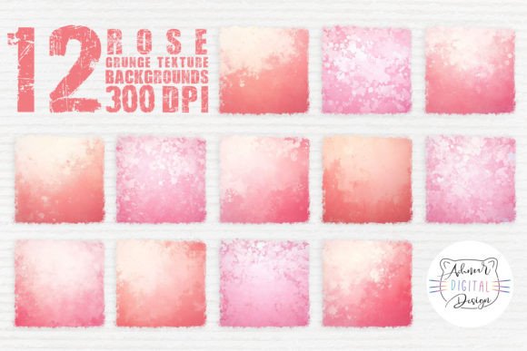 Rose Grunge Texture Backgrounds: Vintage Charm for Modern Projects