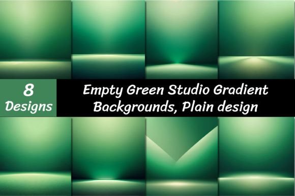 Smooth Green Studio Gradient Backgrounds for Modern Design