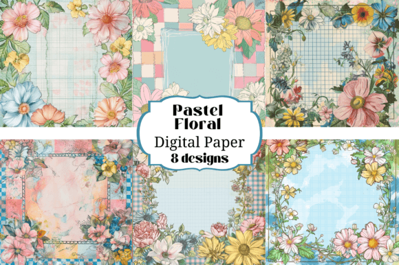 Soft Blooms for Modern Crafts: Digital Paper Backgrounds