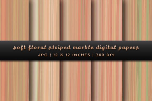 Soft Floral Striped Marble Backgrounds: A Designer's Dream