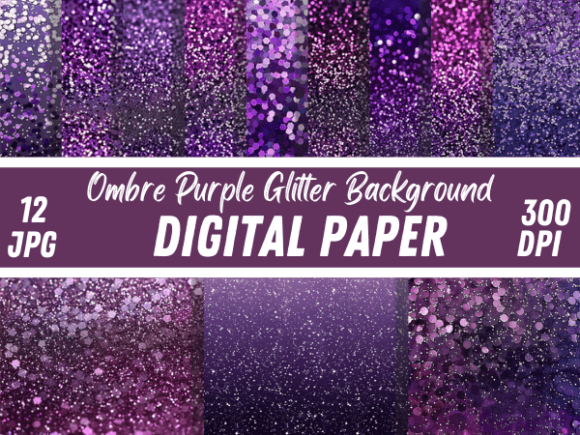 Transforming Projects with Ombre Purple Glitter Fabric Backgrounds