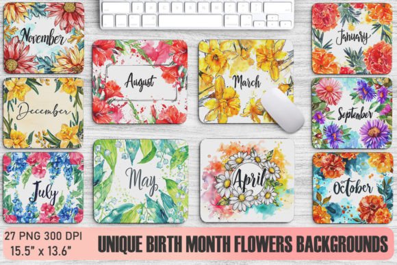 Unique Birth Month Flowers Backgrounds: A Designer's Floral Toolkit