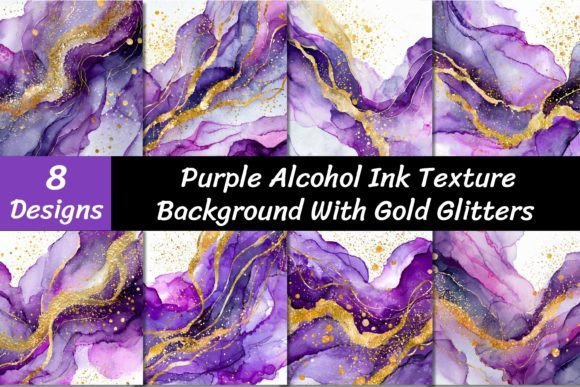 Unleash Creativity: Purple Alcohol Ink Texture Backgrounds