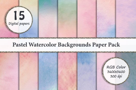 Watercolor Pastel Backgrounds Paper Pack: A Creative Asset for Modern Design